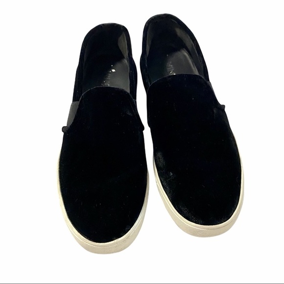 VINCE Black Velvet Platform Fashion Sneakers 7 - Picture 5 of 11
